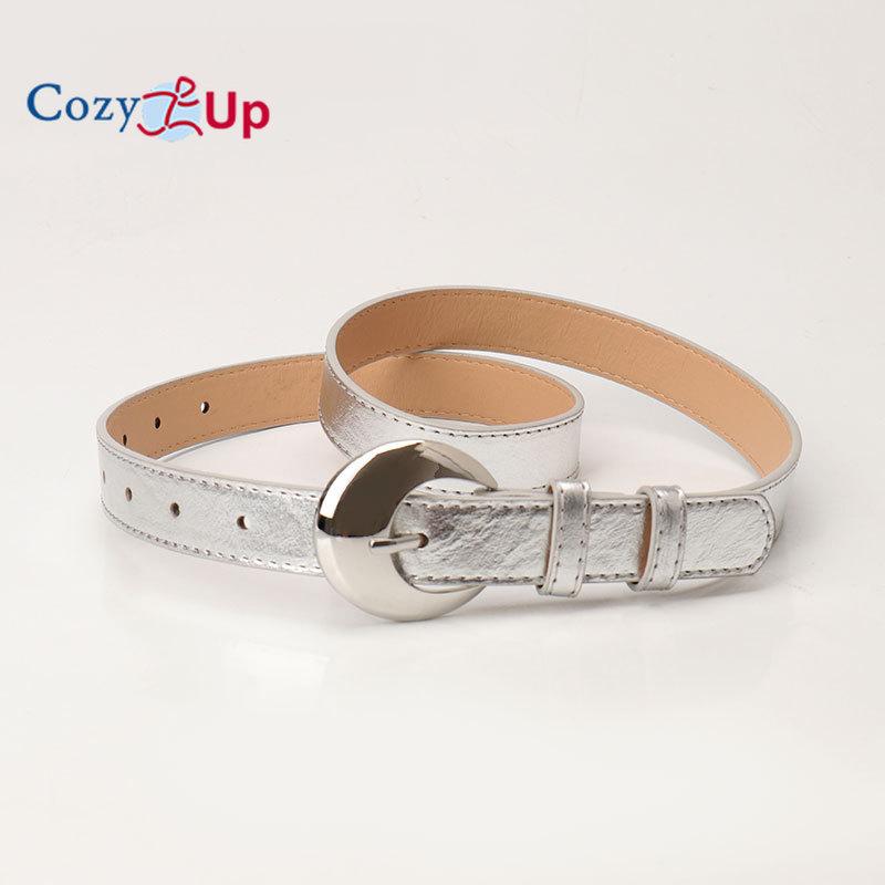Women Thin Elastic Waist Belt for Dress Ladies Skinny Stretch Fashion Belt with Gold Buckle