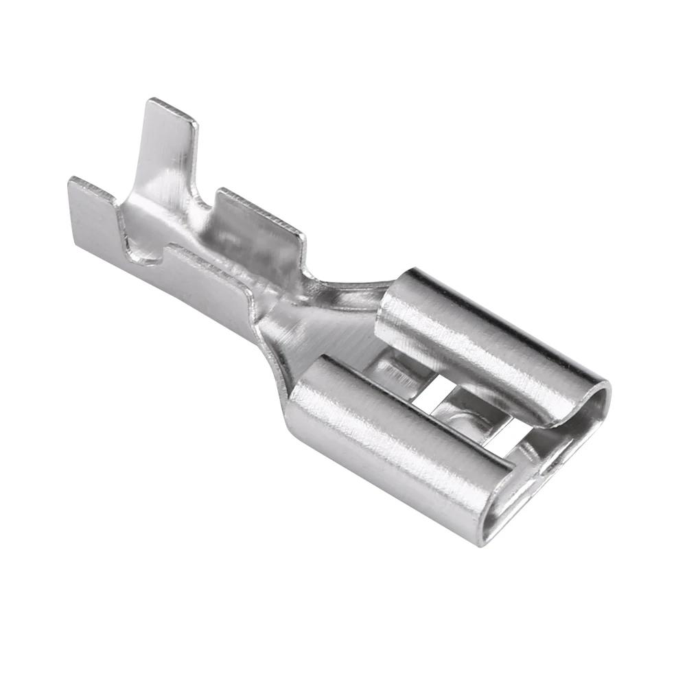 4.8mm Crimp Terminal Male Spade Connector Wire Crimp Terminal Block Kit With Insulating Cover For Car Scooter Boats