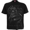 Spiral Direct Unisex Adult Back In Black AC/DC Torn T-Shirt