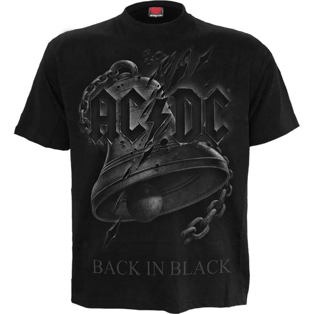 Spiral Direct Unisex Adult Back In Black AC/DC Torn T-Shirt