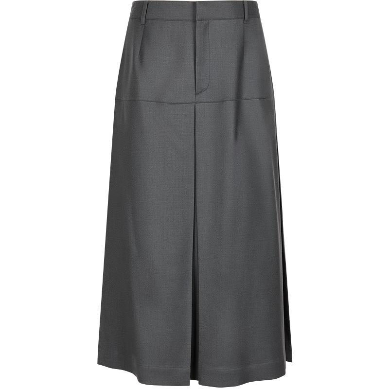 LESS 2025 Winter H-Line Wool Blend Maxi Skirt