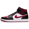Air 1 Mid Noble Red Men Sneakers Black White 554724-066