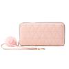 New fashionable medium and long embroidered rhombus women's wallet multi-card clutch bag