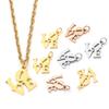 2pcs/Lot Polish Letter Love Stainless Steel Charms for Jewelry Making Gold Color Metal Necklace Pendant DIY Bracelet Necklace