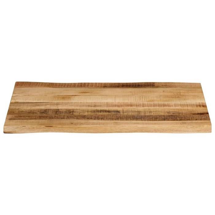 VidaXL Dessus de table bord vivant 80x60x2,5 cm bois de manguier brut, dessus de table en bois, dessus de table d'appoint, 370668