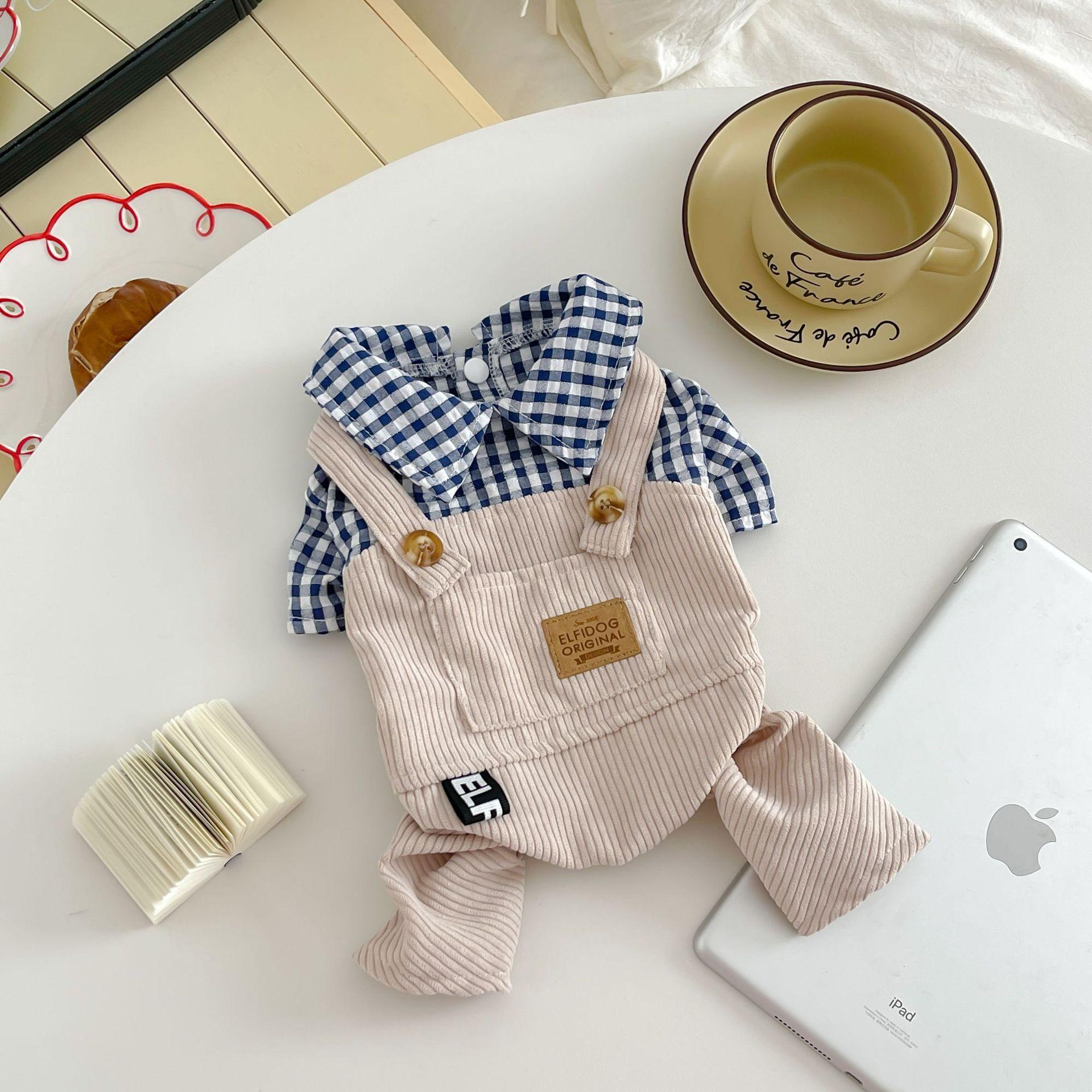 

Штаны на лямках для маленьких собак, для собак маленьких и средних размеров, весенние и летние штаны на лямках, тонкая рубашка, одежда на четыре ноги, одежда для кошек L