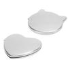 Compact Makeup Mirror Double Sided Stainless Steel Solid Color Drop Resistant Pocket Portable Makeup