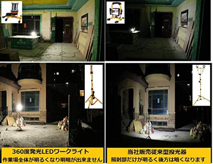 WithProject LED 45W Waterproof 5600lm Work Light Floodlight Construction Work Light 360 Degree Emission Tripod Stand Type