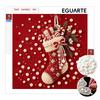 Creative DIY Framed Pearl Art Kit with Christmas Stocking Pattern Sparkling Bead Canvas Ready To Display Relaxing Holiday Gift for Adults Crafts
