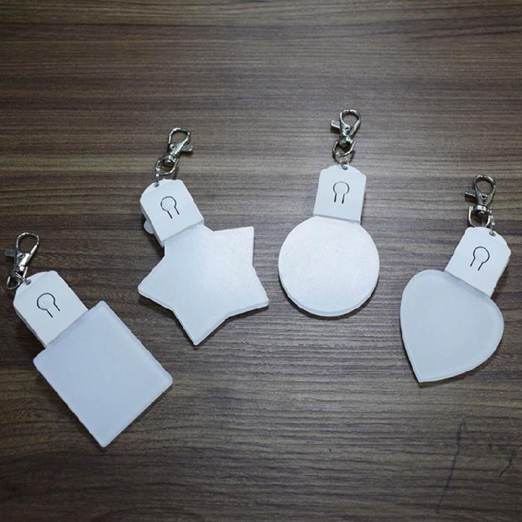 LED Light Sublimation Ornament Blanks Keychains Unique Christmas Decorations