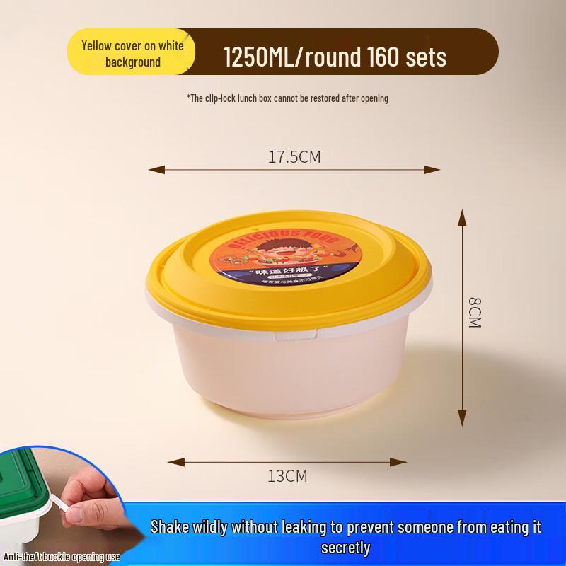 Disposable Plastic Food Container with Lid