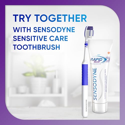 Sensodyne Rapid Relief Sensitivity Toothpaste for Sensitive Teeth, Mint, 3.4 oz