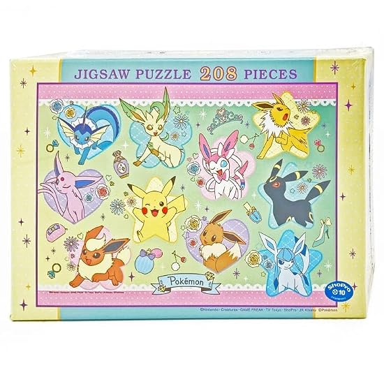 ENSKY Pokémon Pikachu & Eevee Friends 18.2×25.7cm Jigsaw Puzzle 208 Pieces JIGSAW PUZZLE 208-129 Age