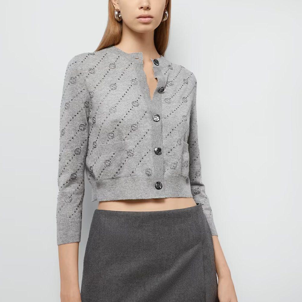 Gucci Cashmere Sweater Women's Gray 773367-XKDUT-1056