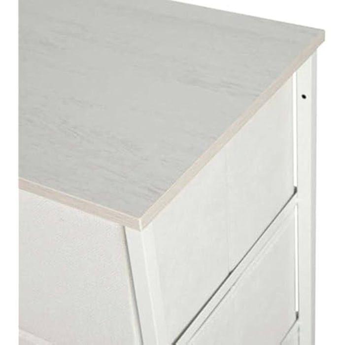Chest of Drawers - AKTIVE - 100x30x100 Cm - White - 9 Drawers - Metal
