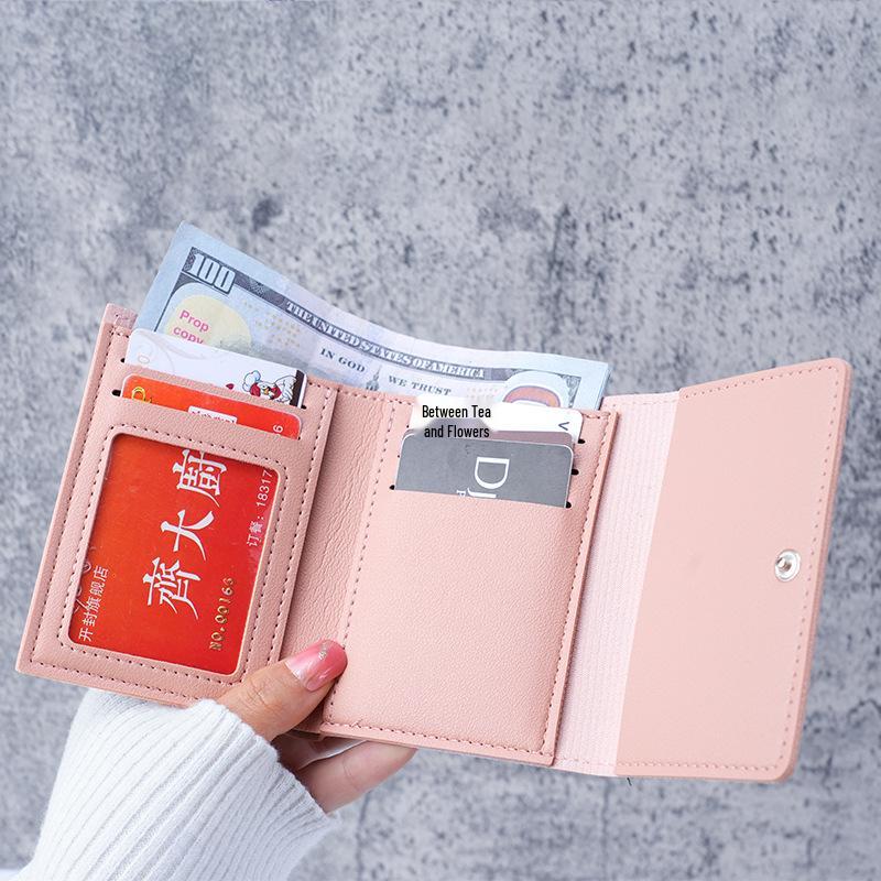 Korean Style Women's Short Wallet: Simple Multi-Card Clutch & Coin Purse