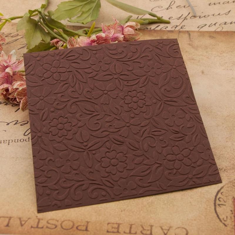 Blätter Blumenmuster Kunststoff Prägefolder Papier Prägeschablonen Scrapbooking Vorlagen für Feiertagskartenherstellung