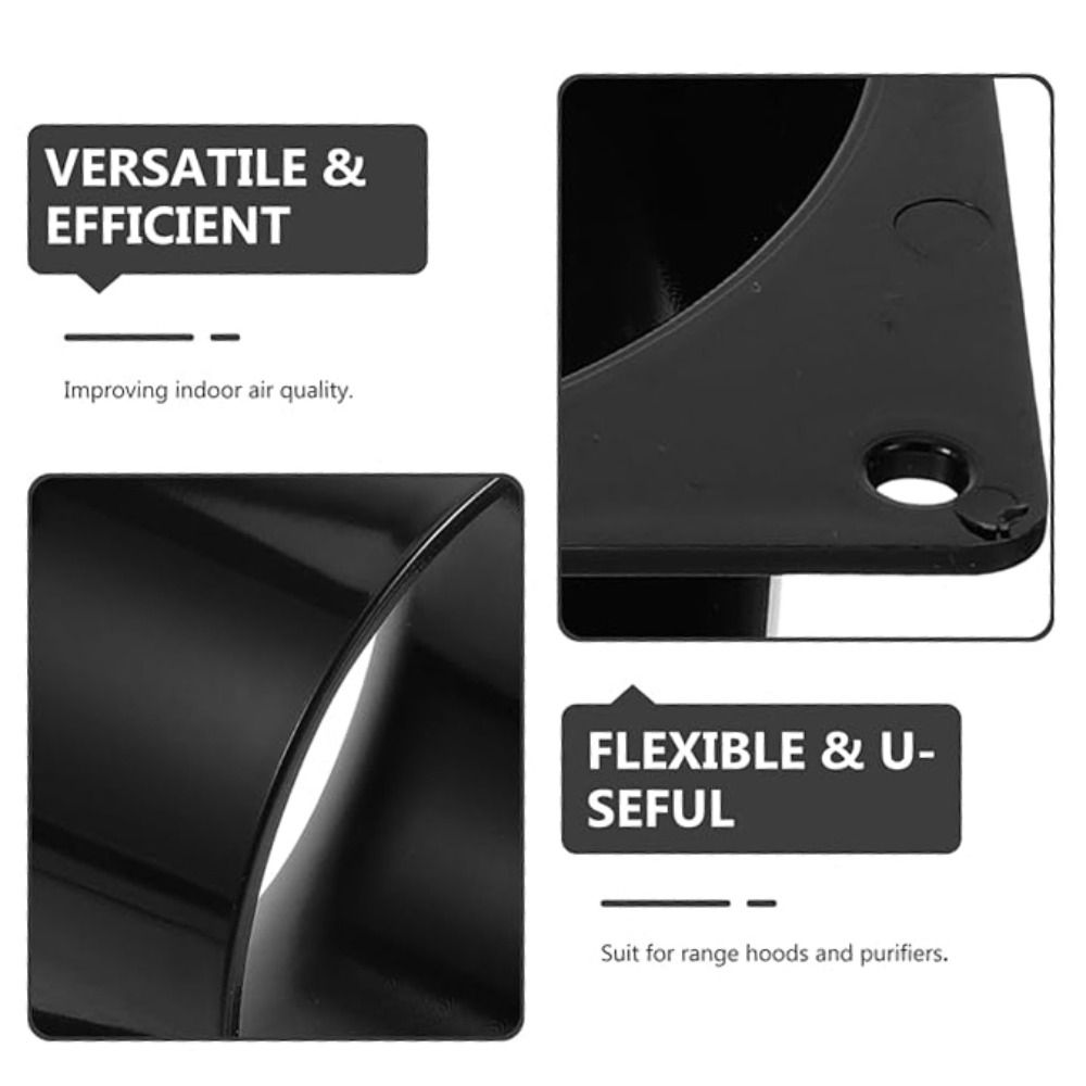 Black Square Bottom Flange Connection of Inlet Outlet Ventilation System