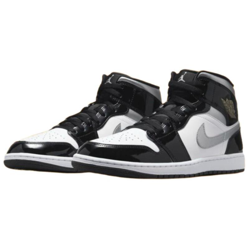 Jordan 1 Mid Se Patent Black White Metallic Silver Metallic Gold Jordan HV0789-010