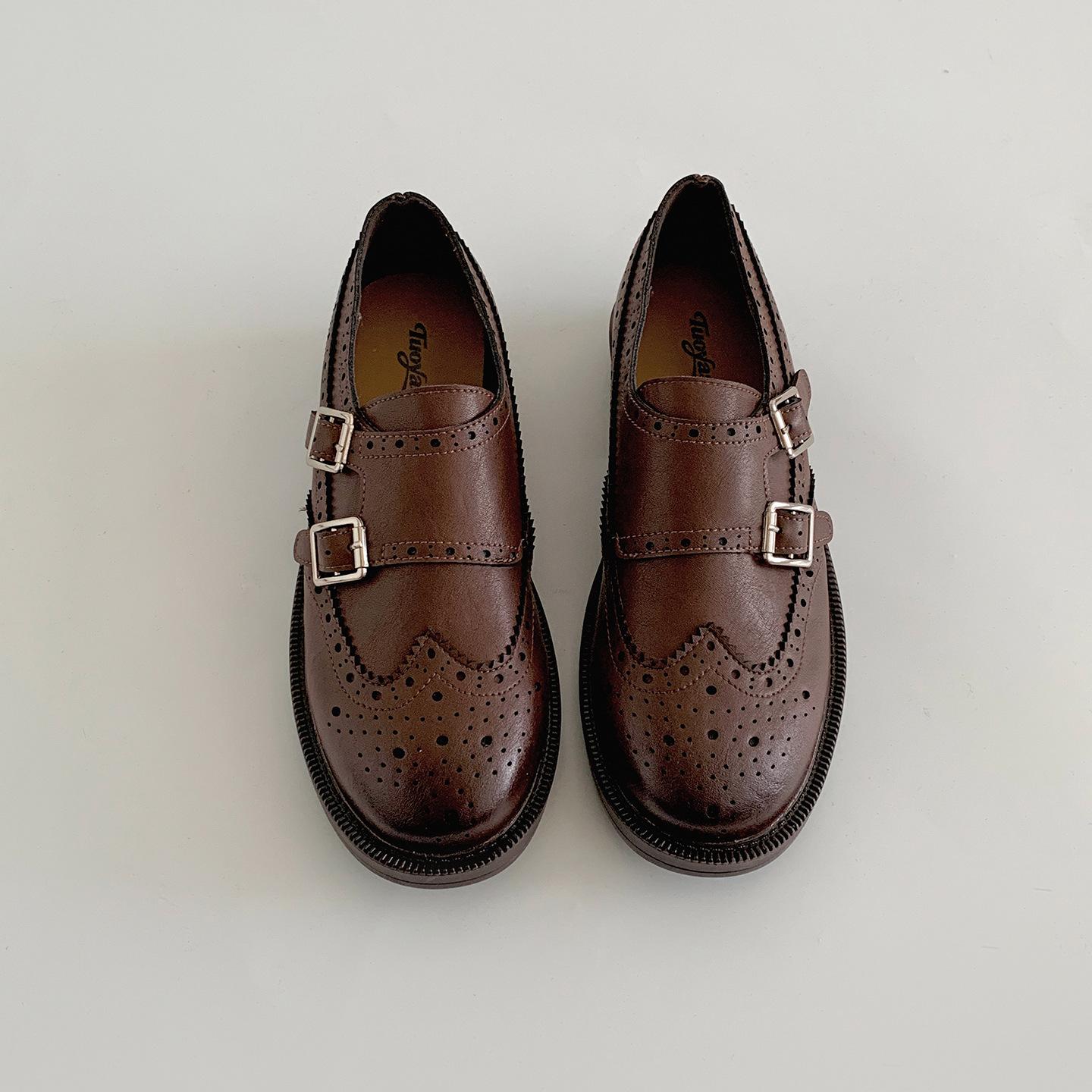 

Туфли лоферы на платформе и толстом каблуке в стиле ретро для фанаток Queen, женские, 2025, новые, осенние, универсальные туфли под юбку 40 коричневый