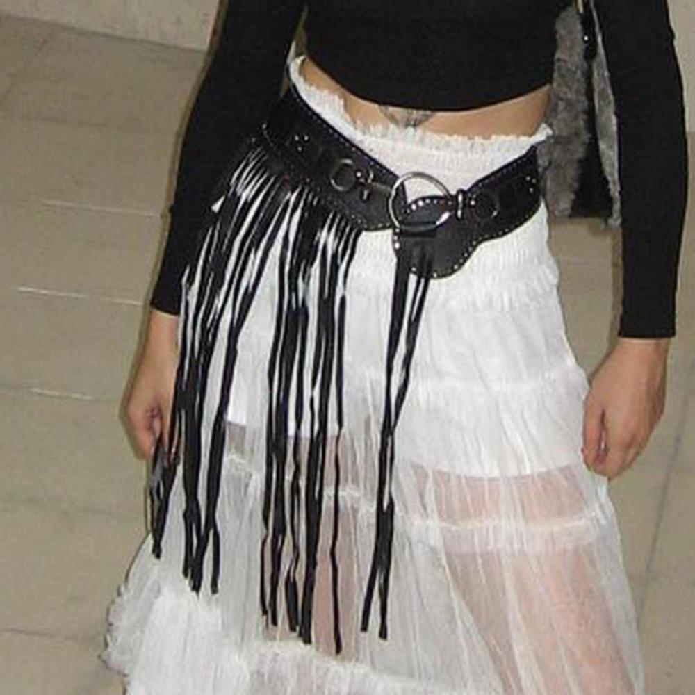 Zinc Zinc Alloy Rivets Belt Vintage Punk Belt Exaggerated Tassels Waistband  Waist Accessories