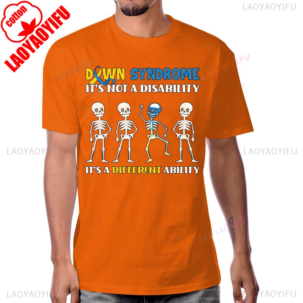 Down Syndrome It Not A Disability Tshirt Cotton Streetwear Fashion Casual Short Sleeve Man Tshirt Breathe Y2K Women T Shirt