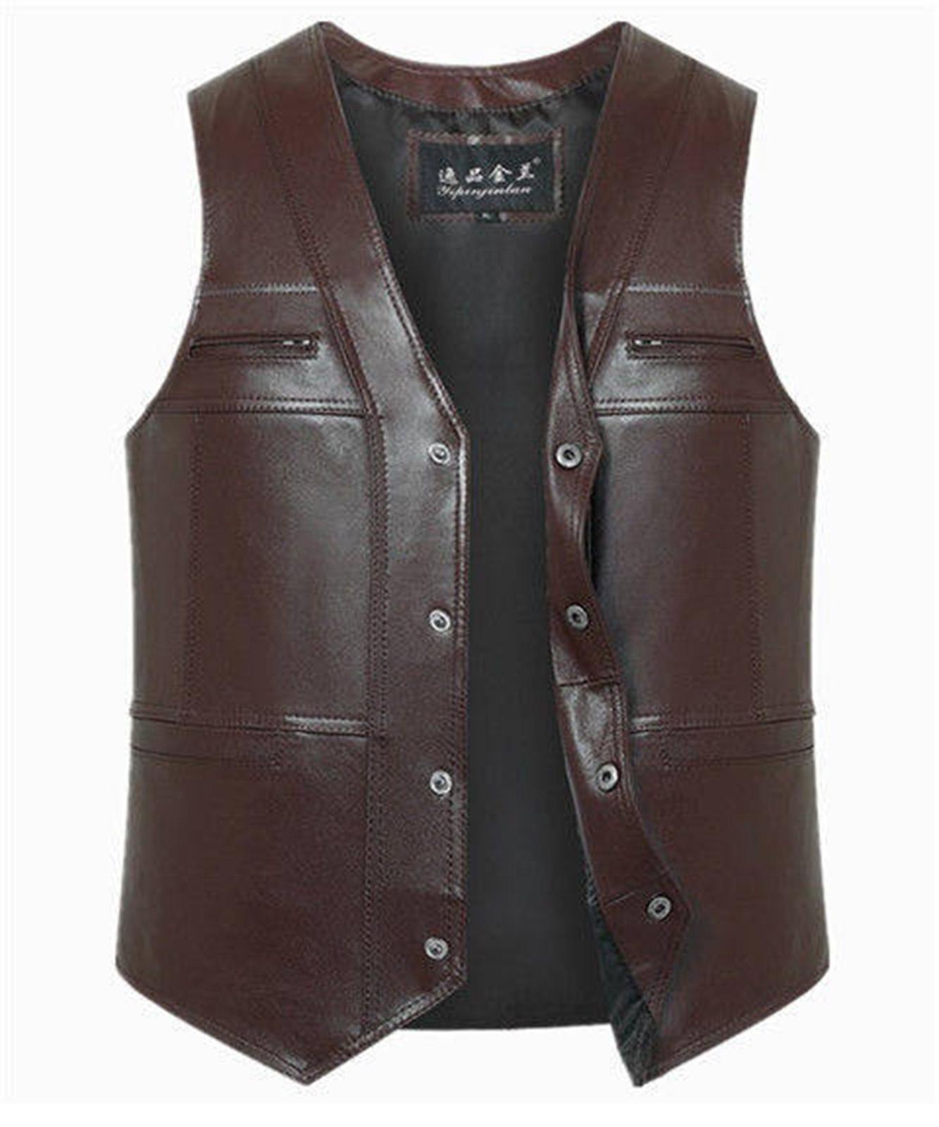 

Men s Sleeveless V-neck Vest Casual And Comfortable Sports Vest Jacket XL коричневий