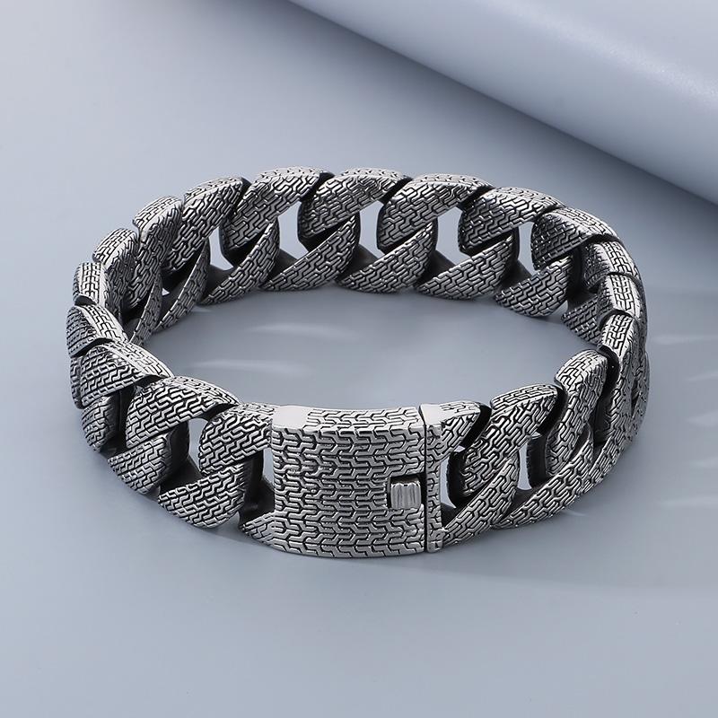 31/21 MM Szeroki Wysokiej Jakości Gruby Łańcuch Kubański Choker Damski Punk Męski Vinatge Stal Nierdzewna Kółko Naszyjnik Dominująca Biżuteria