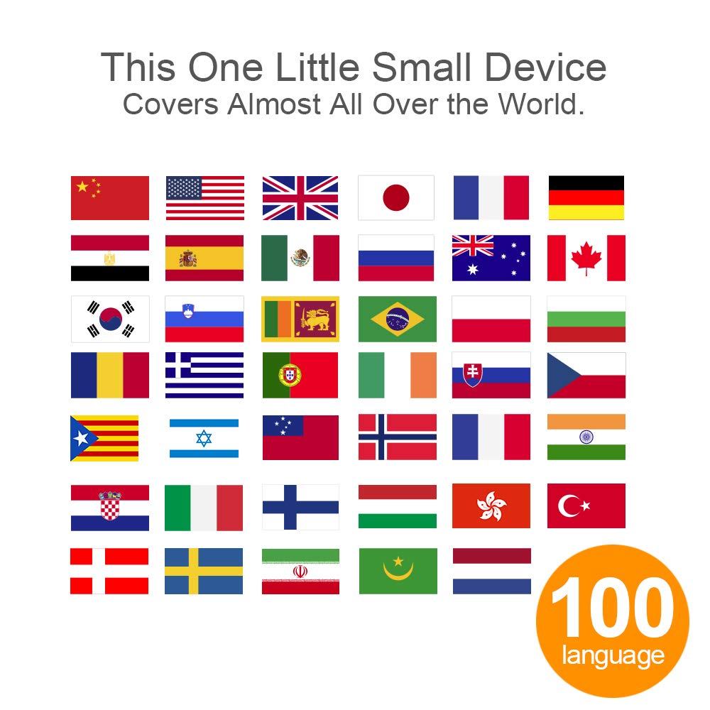 FFF SMART LIFE CONNECTED Stimme Sofortige Sprachübersetzung Englisch und Unterstützt 180 Übersetzer, Offline, Übersetzung, Chinesisch, Länder, MAL-TR01SW