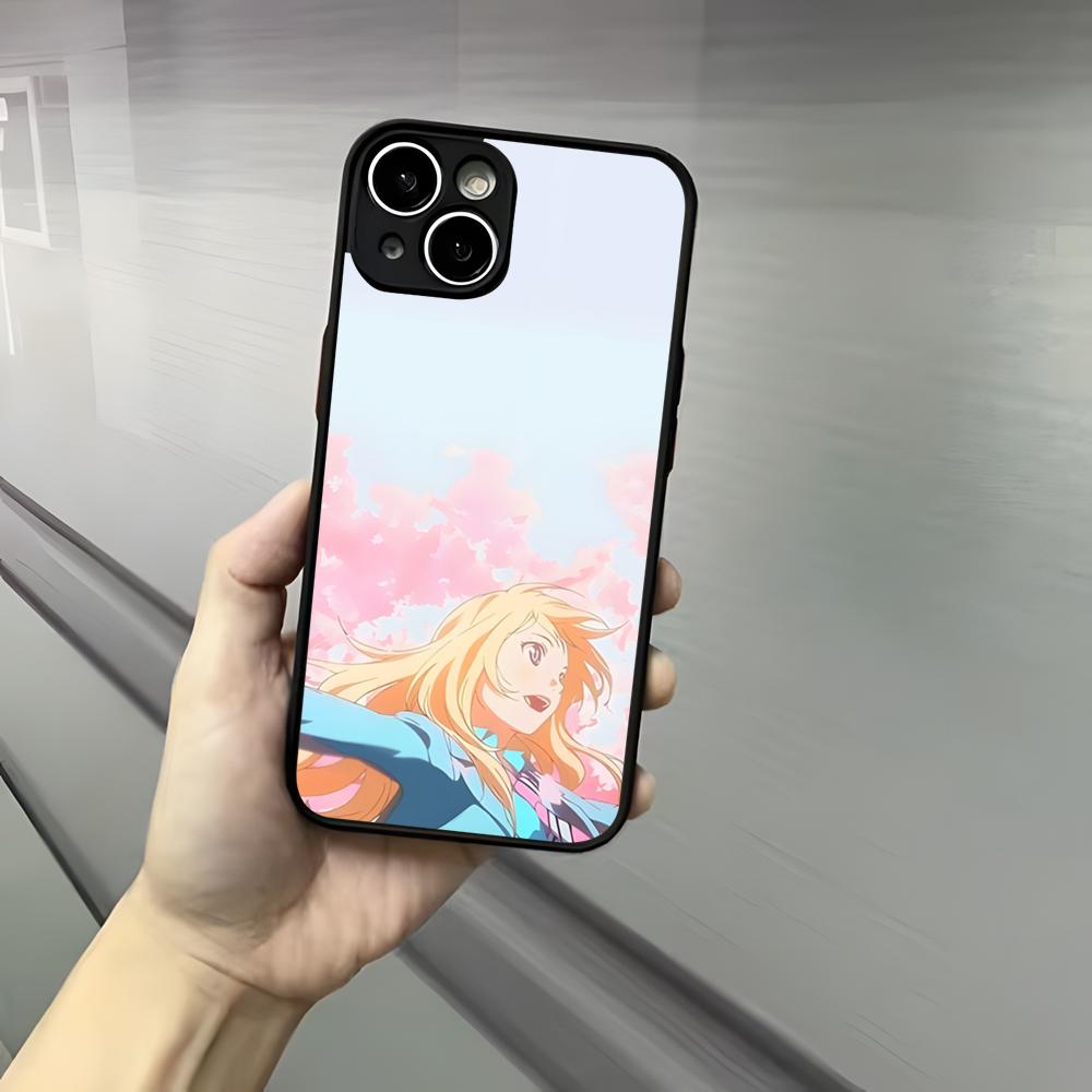 Y-Your L-Lie In April Phone Case For Iphone 17 16 15 14 13 12 Pro Max Xr Air Plus Skin Feel Black Hard Shell Cover