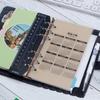 Transparent Loose-leaf Notebook Bookmark Multi-Function 6-Hole Scale Ruler  A5