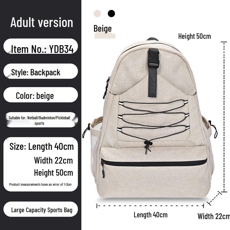 

Large Pickleball & Tennis Backpack for Men & Women - Holds 4 Rackets & Shoes 36-55L
