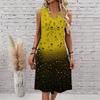 Plus Size V Neck Sleeveless Mountain Woodland Brook Print For Peaceful Nature Retreat