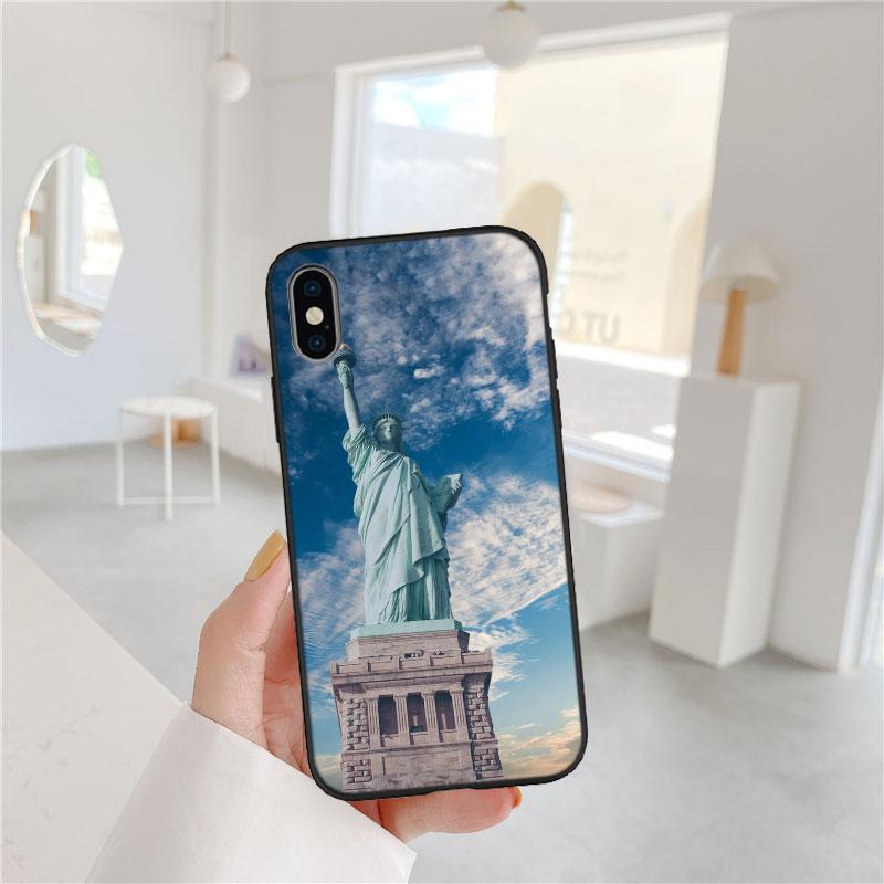 FM47 Statue of Liberty Soft Shell Phone Case for Samsung Galaxy Note 10 20 S23 S24 S25 Ultra FE Plus Edge Lite A02S A35 A07 A17