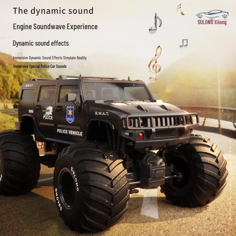 Large RC Hummer Off-Road Police Car Toy