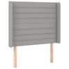 Tête de lit - Maison Exclusive - Avec oreilles - Gris clair - 103 x 16 x 118/128 cm