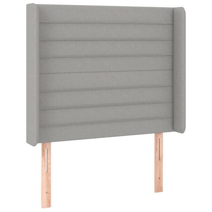 Tête de lit - Maison Exclusive - Avec oreilles - Gris clair - 103 x 16 x 118/128 cm