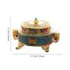 Colored Enamel Lotus Incense Burner Metal Painted Incense Base Tea Ceremony Accessories Sandalwood Coil Censer Home Decor