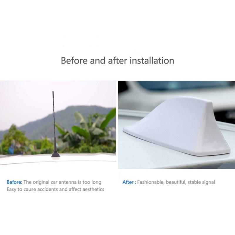 Car Roof Top Mount Shark Shape Fin Antenna Radio Signal Aerial For Mitsubishi Outlander Lancer 9 10 Pajero L200 EX ASX