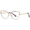 New Personality Sweet Cool Style Ladies Metal Cutout Cat Eye Anti-blue Light Glasses