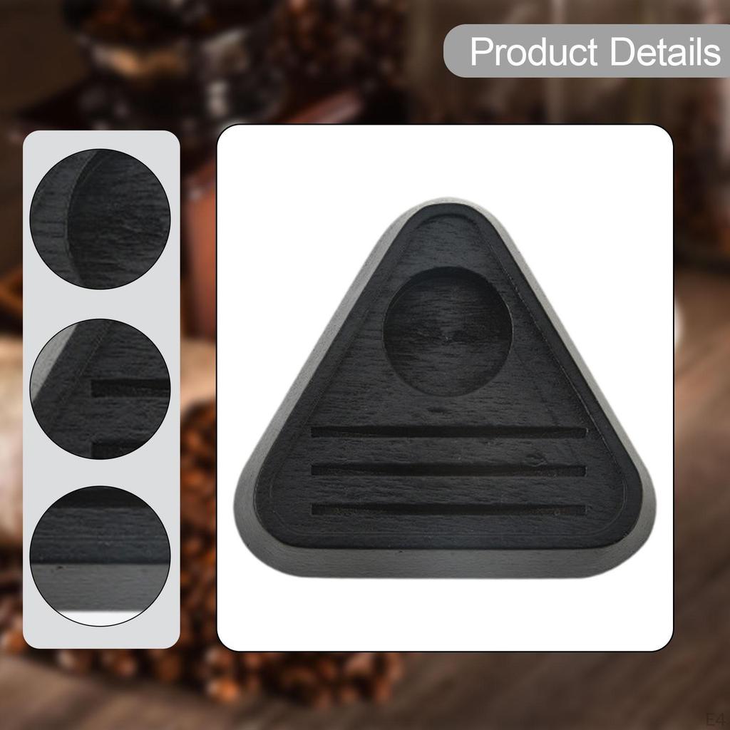 51/53/58mm Wooden Espresso Disc Holder Triangle Reusable Accessory Coffee Distribution Net