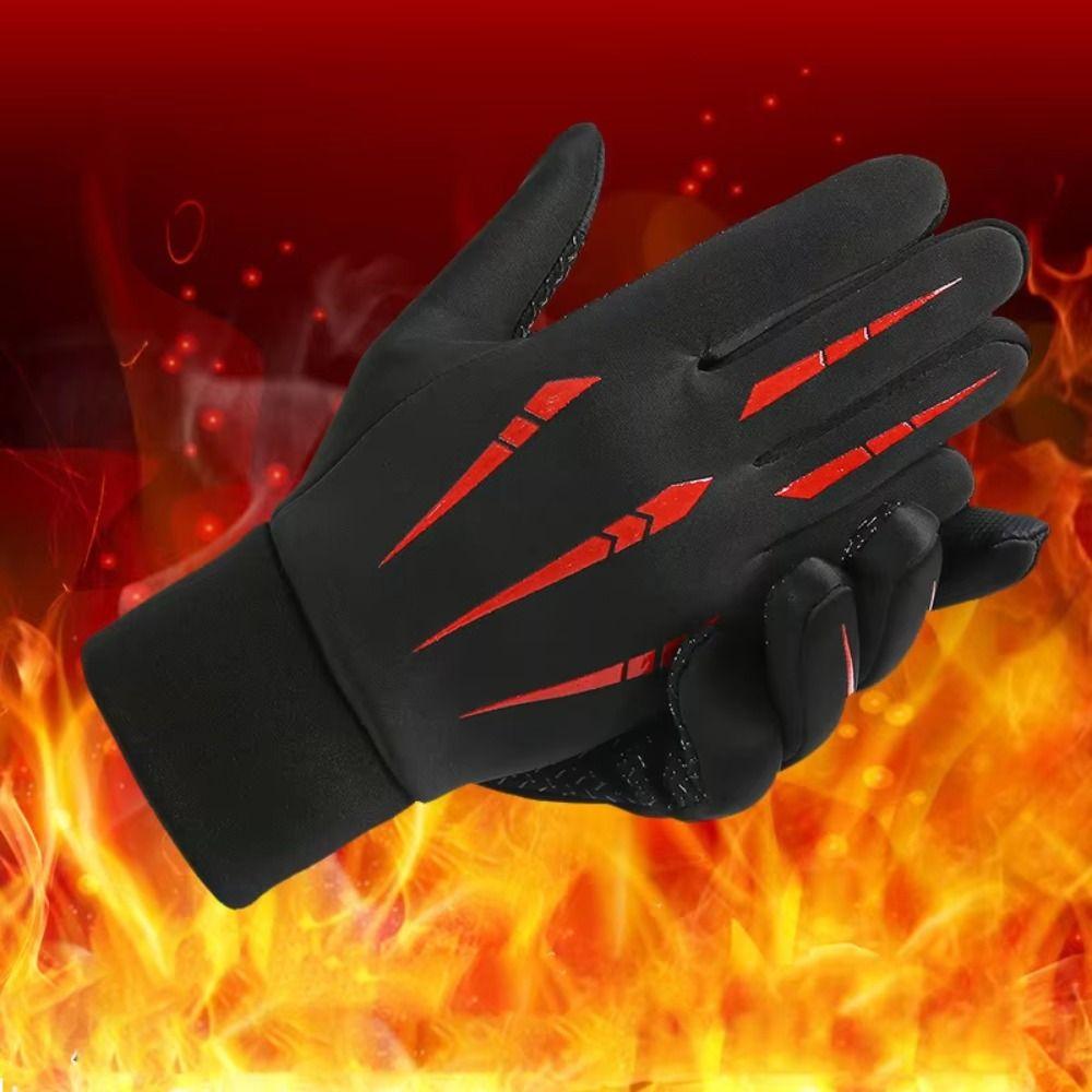 Warm Full Finger Gloves Anti-Slip TouchScreen Mittens Unisex Cold-proof Gloves Motorcycle Riding