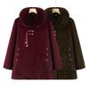 Grandma Winter Velvet Jacket Imitation Fur Old Lady Woolen Coat Old Man Mother Cotton Coat