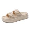 New platform slippers eva cool slippers couple beach outdoor men and women stepping on shit sandals