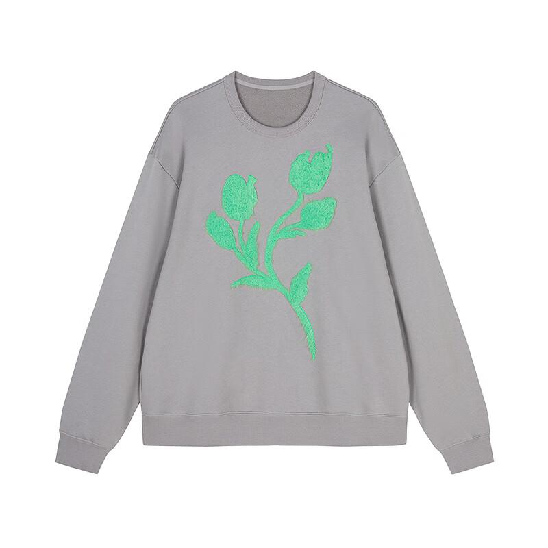 JNBY Women's 2025 Spring Floral Print Loose-Fit Sweatshirt