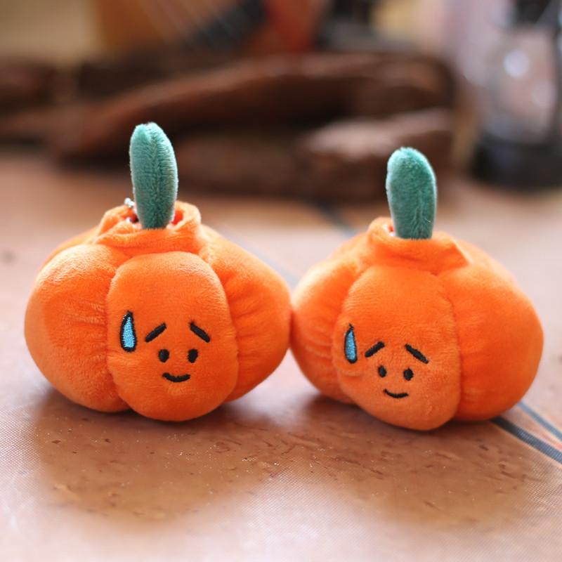 Pumpkin Mini Plush Keychain Super Soft Short Plush Toy Halloween Decor Home