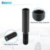 uxcell Car Shift Knob Extension Aluminum Alloy Gear Shifter Extender Lever for M12x1.25 81mm Ford Compatible with Nis san