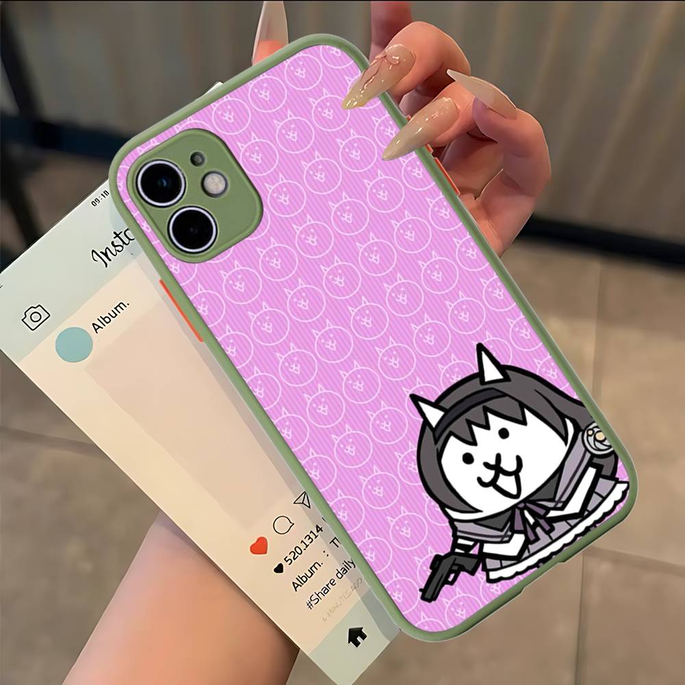 

B-Battle Cats Anime Game Phone Case For IPhone 16e 16 15 14 13 12 11 Pro Max X XS Max Plus Matte Clear iphone 14pro max