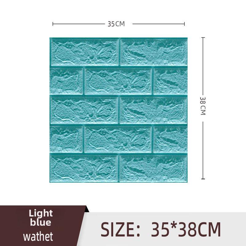 3D XPE Foam Self-Adhesive Brick Wall Stickers, 30x30cm, Small Size