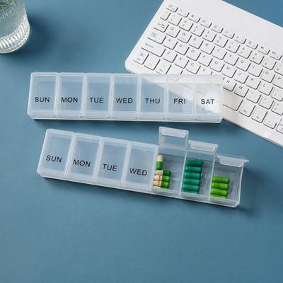 Hot New Weekly Large 7 Day 7 Grids Premuim Pill Case Organizer Box Storage Container for Vitamin Medicine Supplements Fish Oil